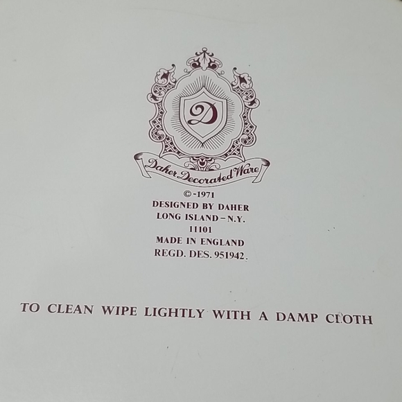 Daher Decorated Ware 1971 Tin Bowl - Picture 4 of 5